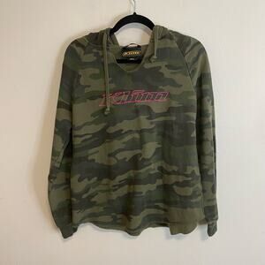 Klim Women's Sweatshirt Coast Hoodie Camo Logo Pullover Green Size Small